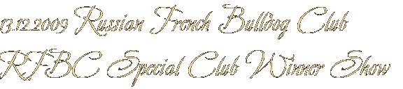 13.12.2009 Russian French Bulldog Club RFBC Special Club Winner Show
