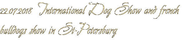 22.07.2018  International Dog Show and french bulldogs show in St-Petersburg 