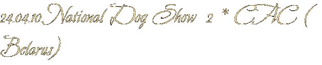 24.04.10.National Dog Show  2 * CAC ( Belarus)
