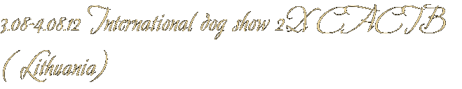 3.08-4.08.12 International dog show 2Х CACIB ( Lithuania)